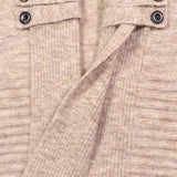 Harlow™ | Cardigan in maglia a coste color avena con linguette abbottonate