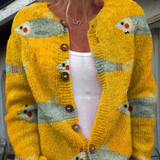 Anouk | Cardigan con Stampa Pesci