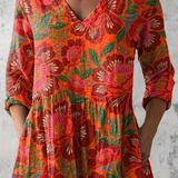 Blusa Lunga Stampata con Tasche