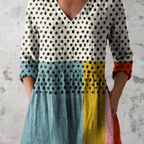 Blusa Lunga Stampata con Tasche