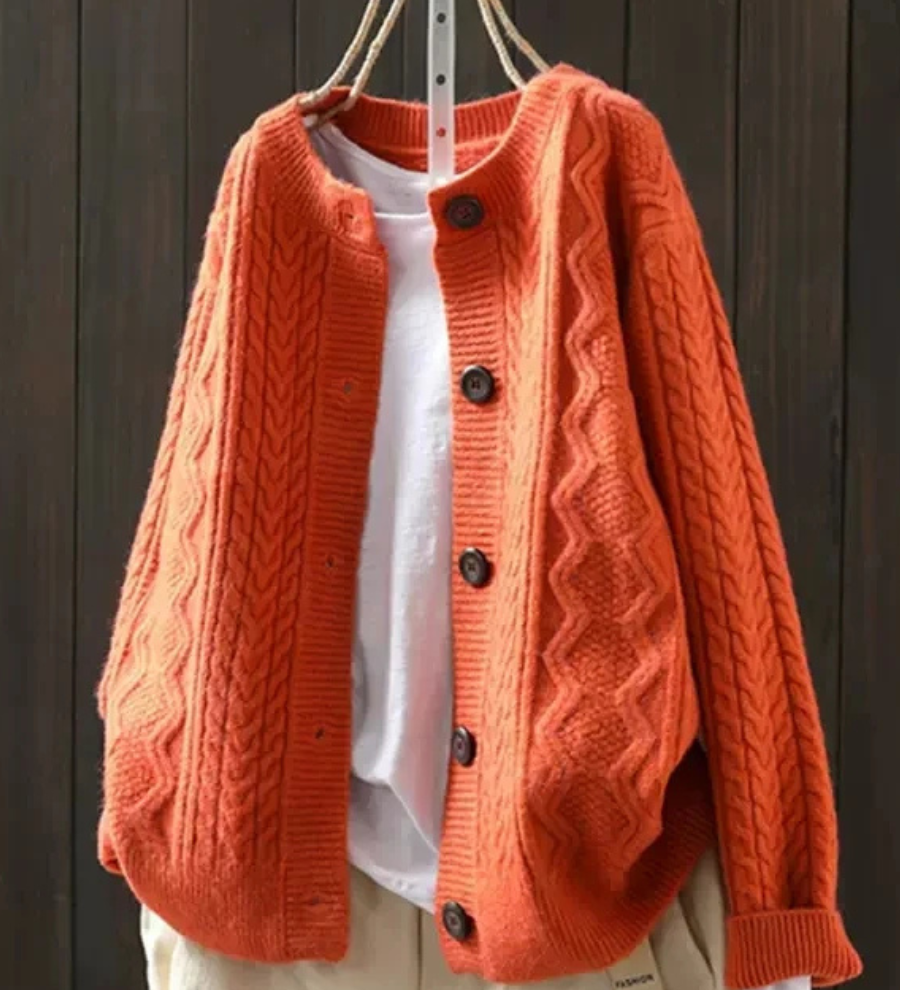 Lorenza | Cardigan in maglia a trecce