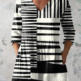 Blusa Lunga Stampata con Tasche