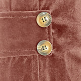 Sienna™ | Cardigan in velluto color ruggine con linguette abbottonate