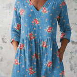 Blusa Lunga Stampata con Tasche