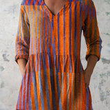 Blusa Lunga Stampata con Tasche
