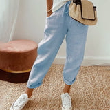 Pantaloni Fluidi Beige