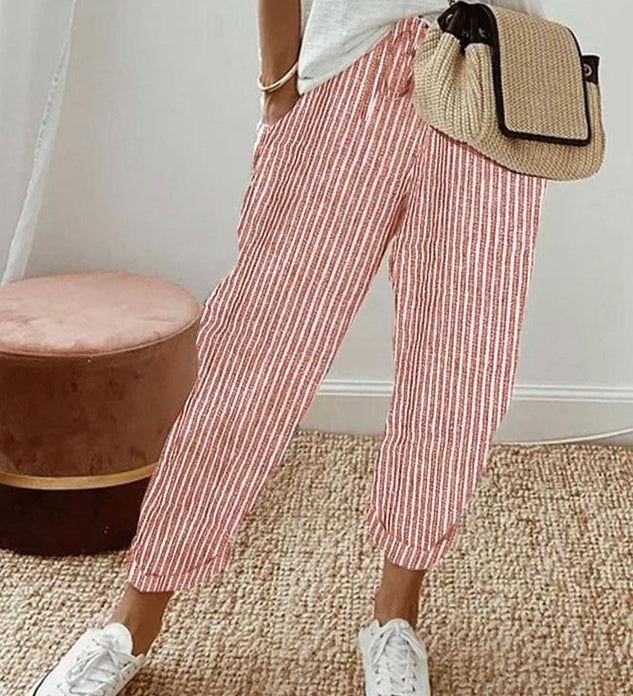 Pantaloni Fluidi Beige