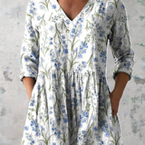 Blusa Lunga Stampata con Tasche