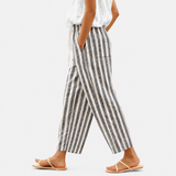 Pantaloni a Righe Grigi