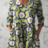 Blusa Lunga Stampata con Tasche