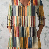 Blusa Lunga Stampata con Tasche