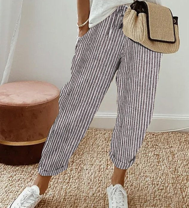Pantaloni Fluidi Beige