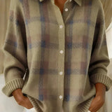 Taylor | Cardigan morbido in maglia a quadri