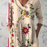Blusa Lunga Stampata con Tasche