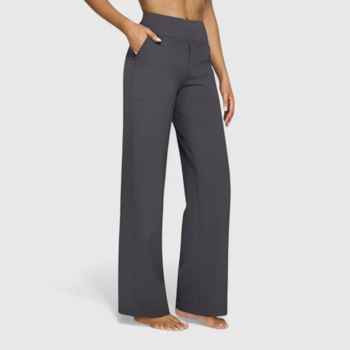 Hilary | Pantaloni Neri a Gamba Larga