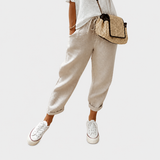 Pantaloni Fluidi Beige