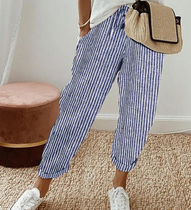 Pantaloni Fluidi Beige
