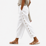 Pantaloni con Bottoni Laterali