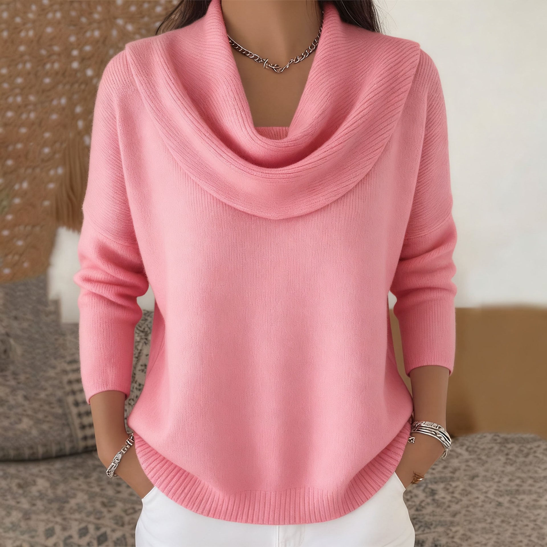 Juliette | Maglione con Collo Drappeggiato