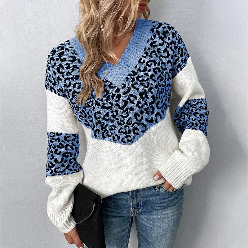 Gabriela | Maglione Leopardo con Collo a V