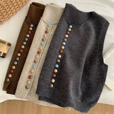 Maribel | Gilet in maglia con bottoni colorati
