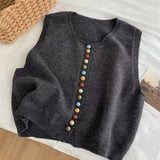 Maribel | Gilet in maglia con bottoni colorati