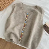Maribel | Gilet in maglia con bottoni colorati
