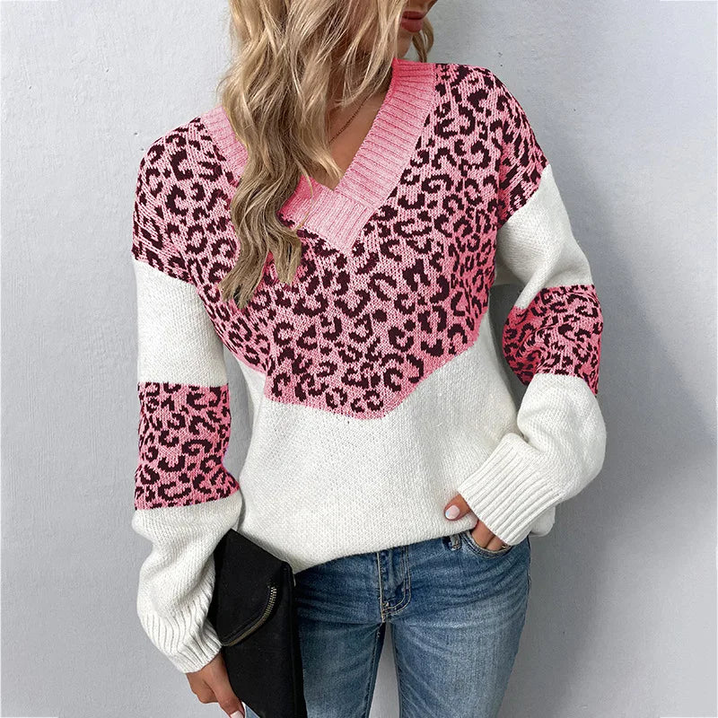 Gabriela | Maglione Leopardo con Collo a V