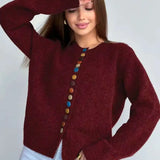 Noelle | Cardigan con bottoni colorati