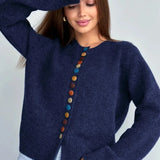 Noelle | Cardigan con bottoni colorati