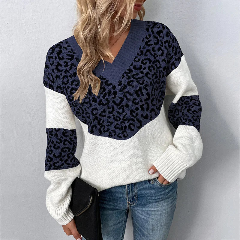 Gabriela | Maglione Leopardo con Collo a V