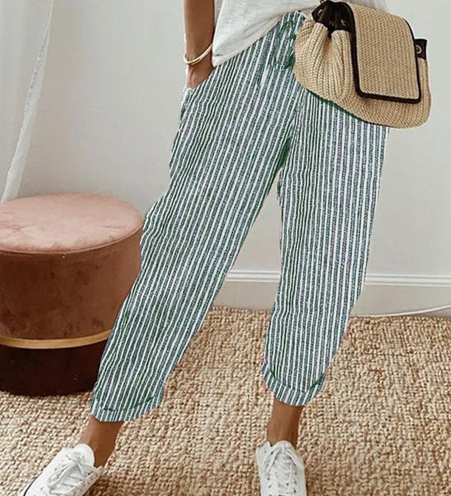 Pantaloni Fluidi Beige