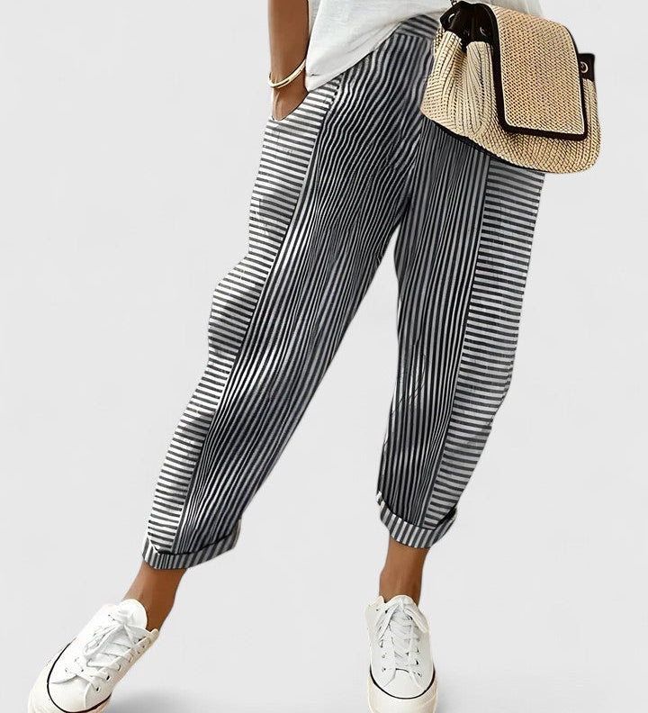 Elvira | Pantaloni a Righe Comodi