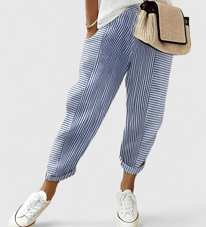 Elvira | Pantaloni a Righe Comodi