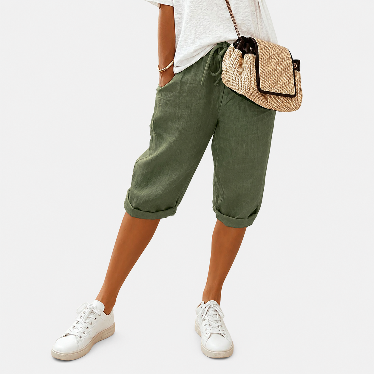 Pantaloni Corti con Coulisse