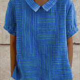 Maya | Camicia Geometrica Blu
