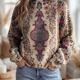Esmée | Maglione a collo alto con medaglioni vintage