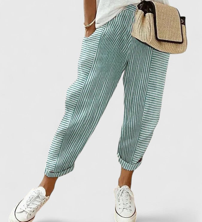 Elvira | Pantaloni a Righe Comodi