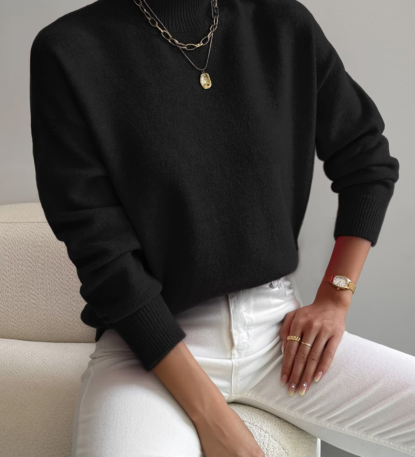 Marilena | Maglione a Collo Alto