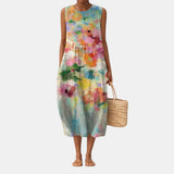 Robe midi multicolore elegante Carla