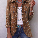 Hélène | Giacca Animalier Marrone