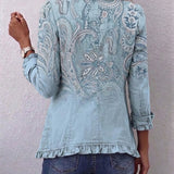 Émilie | Giacca Paisley Azzurra