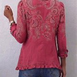 Iseult | Giacca Paisley Rosa Antico