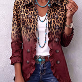 Olivia | Giacca Leopardo Bordeaux