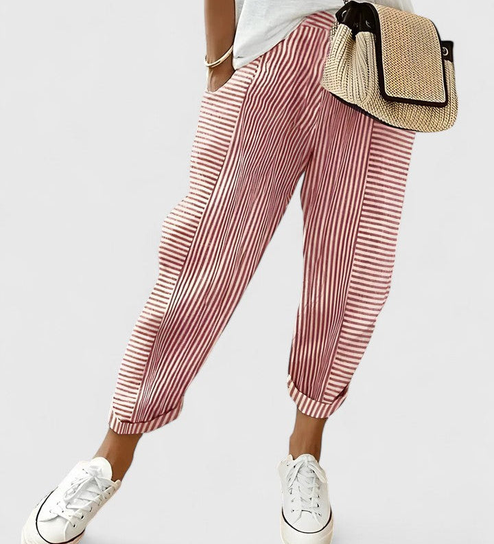 Elvira | Pantaloni a Righe Comodi